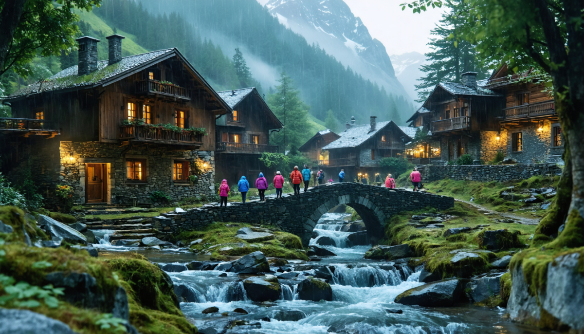 découvrez laruns sous la pluie avec des activités incontournables et des refuges chaleureux pour une expérience unique en pleine nature.